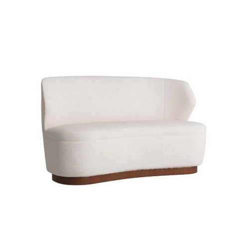 Pasadena Settee in Cloud Boucle/Dark Walnut (314|8176)
