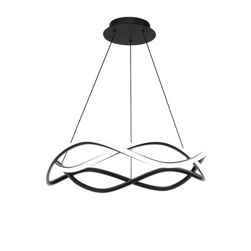 Swerve LED Chandelier in Black (34|PD6742640BK)