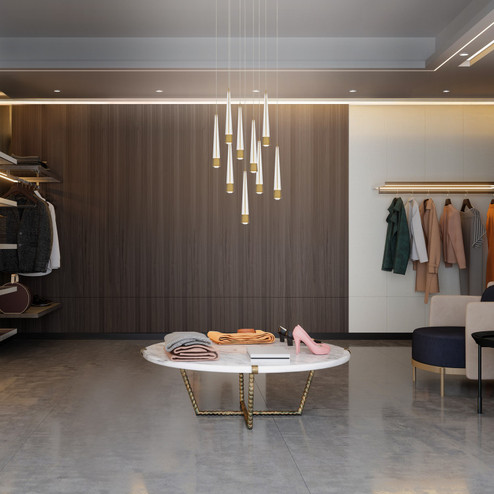 Quill LED Chandelier in Aged Brass (34|PD59409RAB)