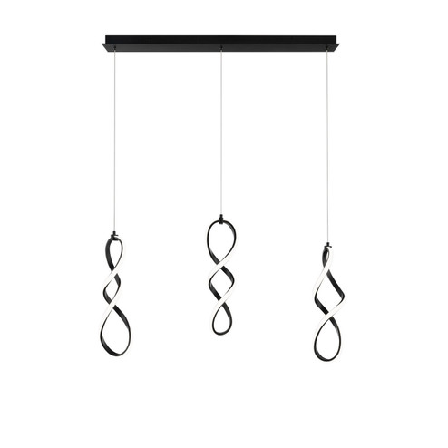 Interlace LED Chandelier in Black (34|PD47803LBK)