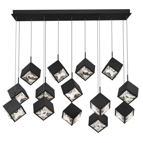 Ice Cube LED Chandelier in Black (34|PD29314LBK)