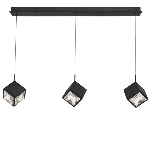Ice Cube LED Chandelier in Black (34|PD29303LBK)