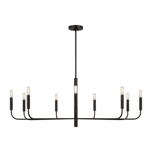 Brianna Nine Light Chandelier in Aged Iron (454|EC1319AI)