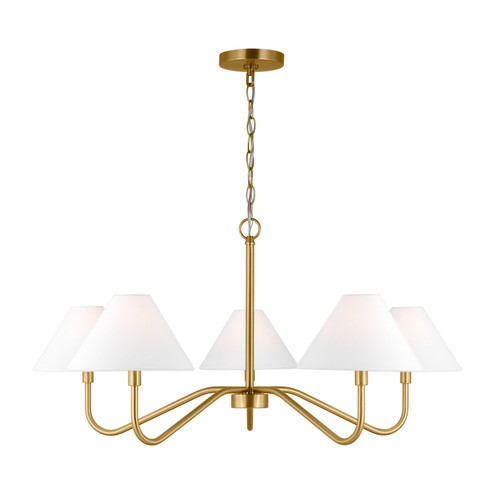 Eldon Five Light Chandelier in Satin Brass (454|DJC1205SB)