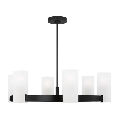 Rhode Six Light Chandelier in Midnight Black (454|DJC1166MBK)