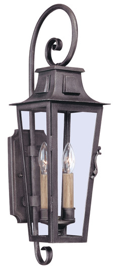 Parisian Square Two Light Wall Lantern in Aged Pewter (67|B2962APW)