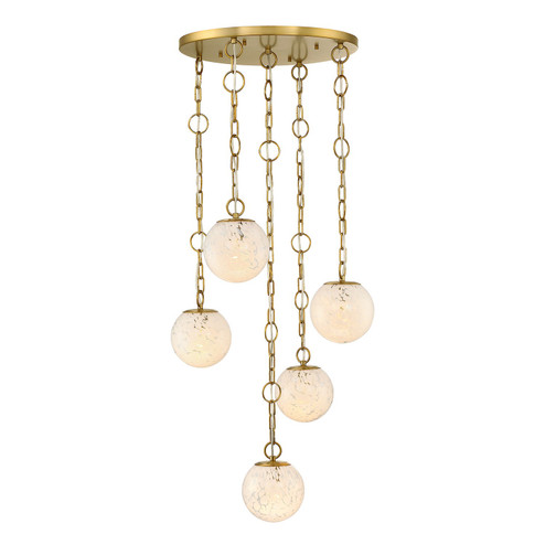 Wine Flower Five Light Chandelier in Brushed Gold (43|D329M5CHBG)