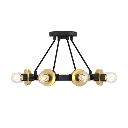 Harmoni Eight Light Semi Flush Mount in Matte Black (43|D313CSFMB)