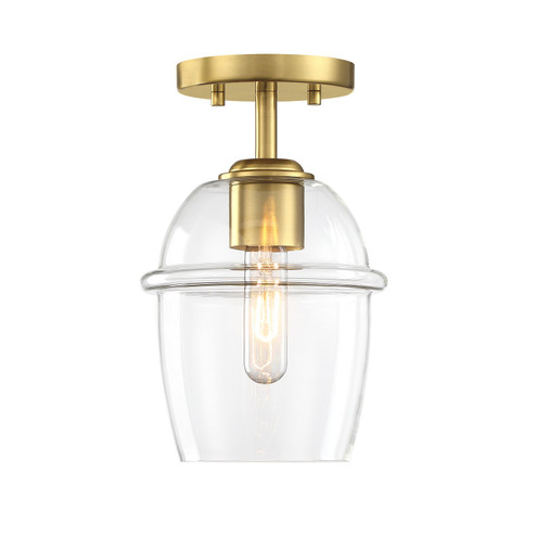Summer Jazz One Light Semi Flush Mount in Brushed Gold (43|D310MSFBG)