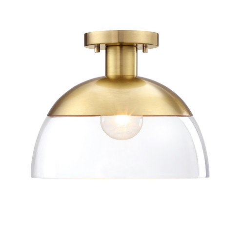 Rey One Light Semi Flush Mount in Brushed Gold (43|D308MSFBG)