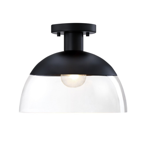 Rey One Light Semi Flush Mount in Matte Black (43|D308MSFMB)