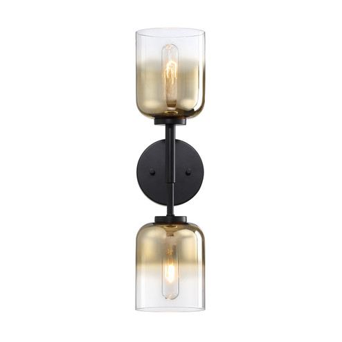Gatsby Two Light Wall Sconce in Matte Black (43|D306M2WSMB)
