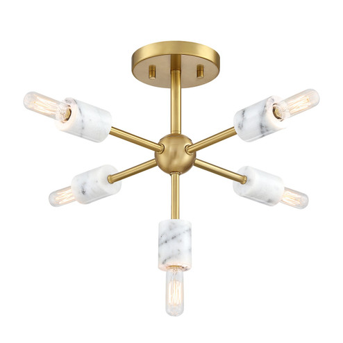 Star Dust Five Light Semi Flush Mount in Brushed Gold (43|D304CSFBG)