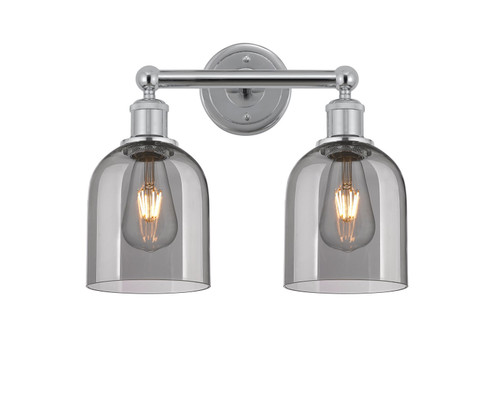 Edison Two Light Bath Vanity in Matte Black (405|6162WBKG5586GWH)