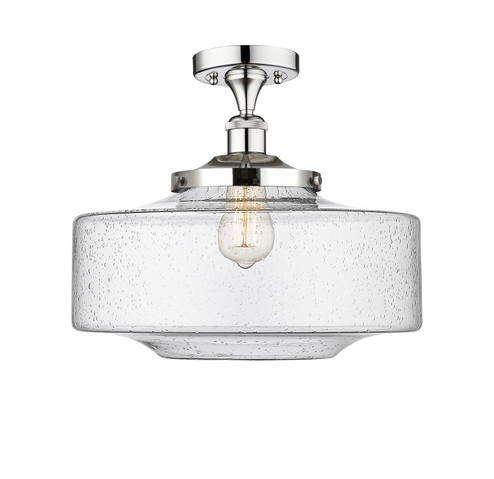 Edison One Light Semi-Flush Mount in Polished Chrome (405|6161FPCG69416)