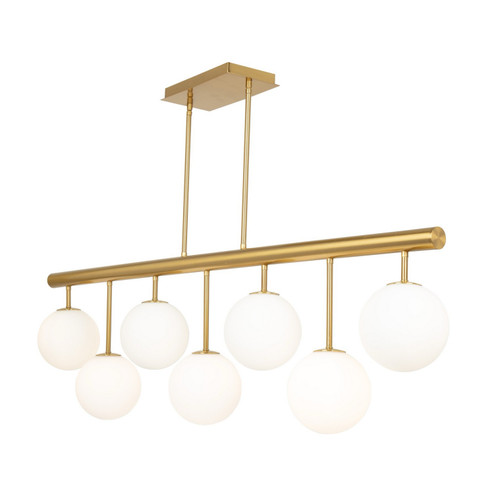 Aurelia Seven Light Island/Pool Table in Brass (78|AC11767BR)