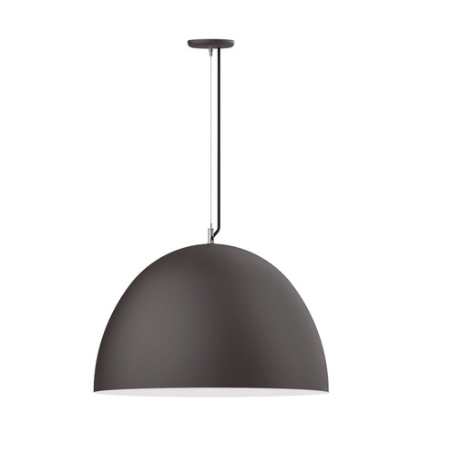 XL Choices One Light Pendant in Bronze Matte w/White Interior (518|PEG2145744C22)