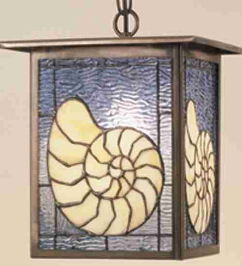 Seashell One Light Pendant in Antique Copper (57|47764)