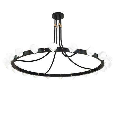 Rory LED Semi-Flushmount in Solar Black & Champagne Metallic (57|272456)