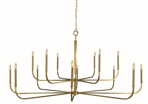 Manhattan 14 Light Foyer Chandelier in Brushed Brass (8|5870BR)