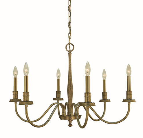 Matera Six Light Chandelier in Brushed Brass (8|5786BR)