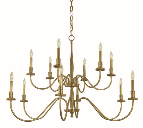 Matera 12 Light Dining Chandelier in Brushed Brass (8|5780BR)