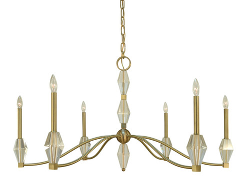 Vivian Six Light Chandelier in Brushed Brass (8|5660BR)