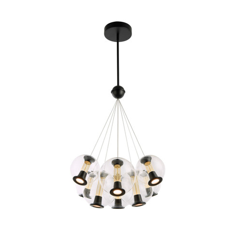 Arlo LED Chandelier in Black (78|AC6848BK)