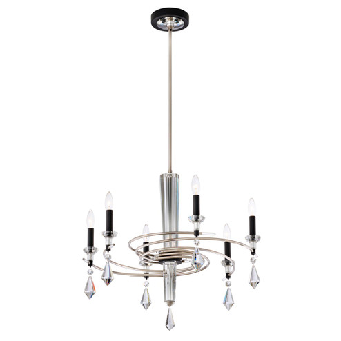 Tempest Six Light Chandelier in Soft Silver/Black (53|S560671018R)