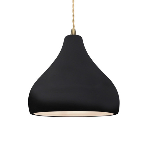 Radiance One Light Pendant in Gloss Black w/ Matte White (102|CER6563BKMTABRSBEIGTWST)