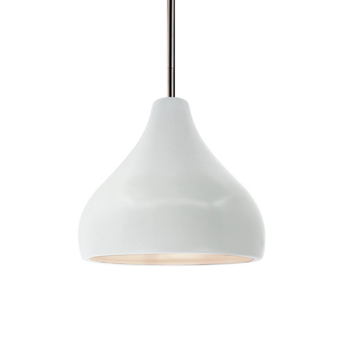 Radiance One Light Pendant in Gloss White (outside and inside of fixture) (102|CER6560WTWTCROMWTCD)