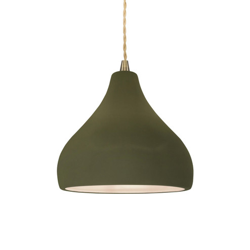 Radiance One Light Pendant in Matte Green (102|CER6560MGRNABRSBEIGTWST)