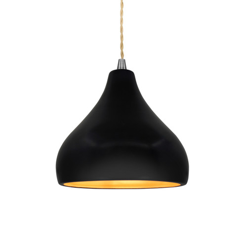 Radiance One Light Pendant in Carbon Matte Black w/ Champagne Gold (102|CER6560CBGDNCKLBEIGTWST)