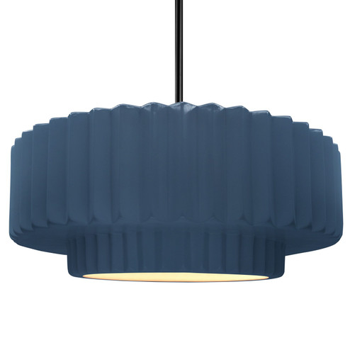 Radiance One Light Pendant in Midnight Sky w/ Matte White (102|CER6555MDMTMBLKRIGID)