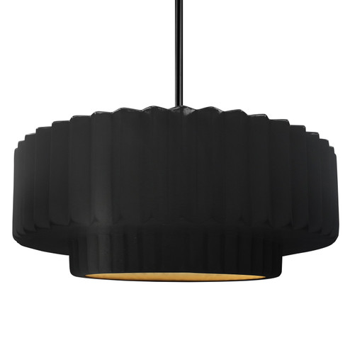 Radiance One Light Pendant in Carbon Matte Black w/ Champagne Gold (102|CER6555CBGDMBLKRIGID)
