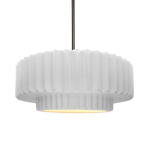 Radiance LED Pendant in Celadon Green Crackle (102|CER6553CKCBRSSBEIGTWSTLED1700)