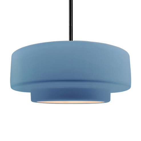 Radiance One Light Pendant in Sky Blue (102|CER6545SKBLMBLKRIGID)