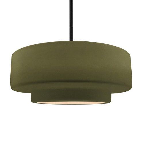 Radiance One Light Pendant in Matte Green (102|CER6545MGRNMBLKRIGID)