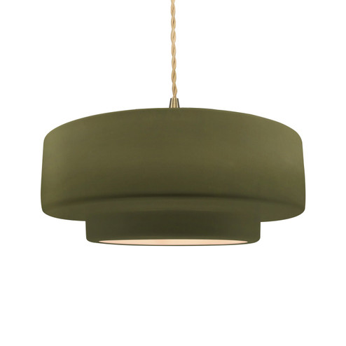 Radiance One Light Pendant in Matte Green (102|CER6545MGRNBRSSBEIGTWST)