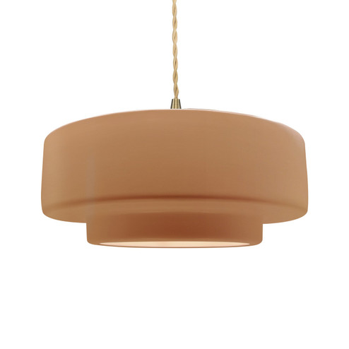 Radiance One Light Pendant in Adobe (102|CER6545ADOBBRSSBEIGTWST)