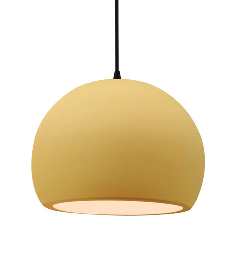 Radiance One Light Pendant in Muted Yellow (102|CER6535MYLWMBLKBKCD)