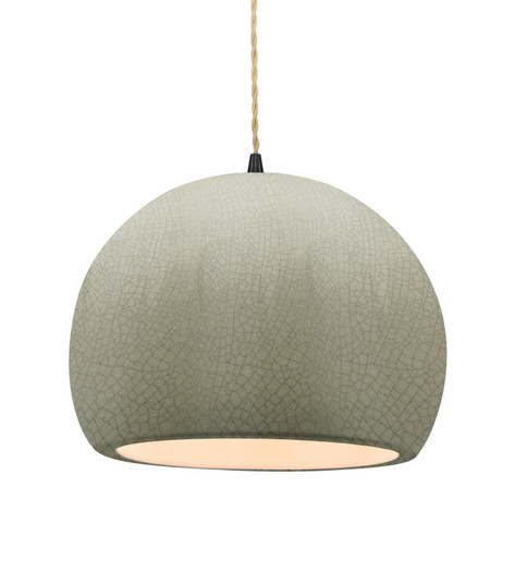 Radiance One Light Pendant in Celadon Green Crackle (102|CER6535CKCMBLKBEIGTWST)