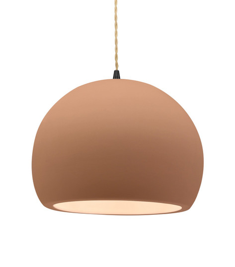 Radiance One Light Pendant in Adobe (102|CER6535ADOBMBLKBEIGTWST)
