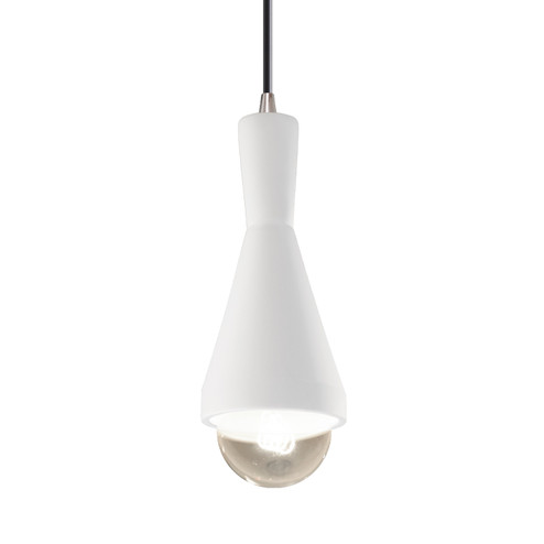 Radiance One Light Pendant in Gloss White (102|CER6520WHTABRSBEIGTWST)