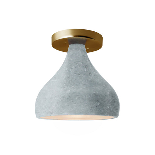 Radiance One Light Semi-Flush Mount in Concrete (102|CER6380CONCBRSS)