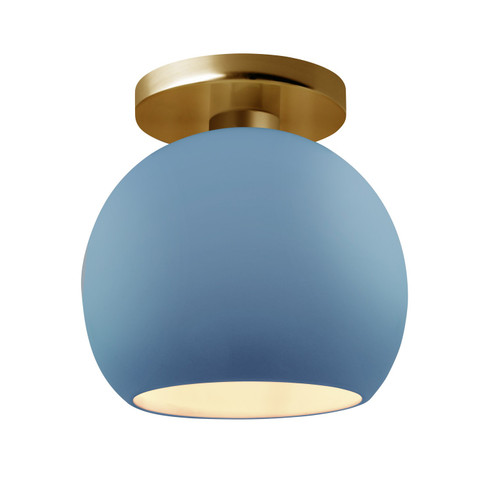Radiance One Light Semi-Flush Mount in Sky Blue (102|CER6353SKBLBRSS)
