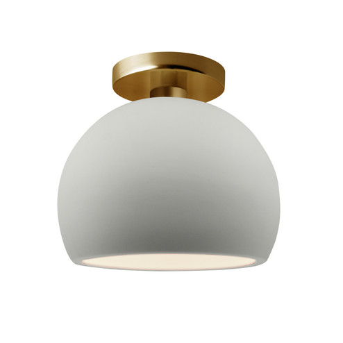 Radiance One Light Semi-Flush Mount in Matte White (102|CER6350MATBRSS)