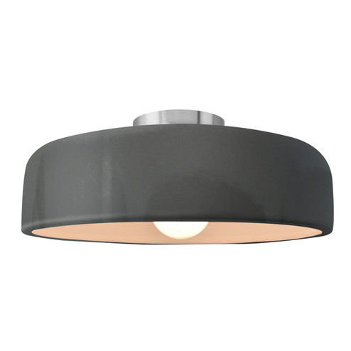 Radiance One Light Semi-Flush Mount in Gloss Grey (102|CER6345GRYNCKL)