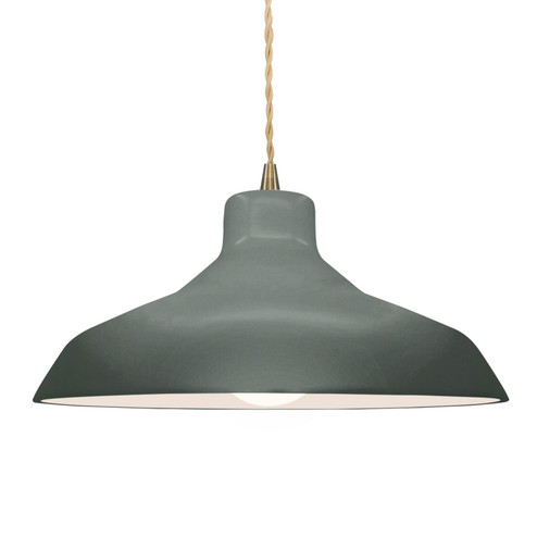 Radiance One Light Pendant in Pewter Green (102|CER6265PWGNABRSBEIGTWST)