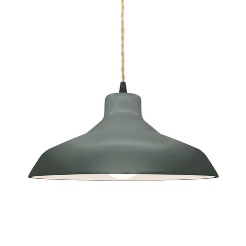 Radiance One Light Pendant in Pewter Green (102|CER6263PWGNMBLKBEIGTWST)